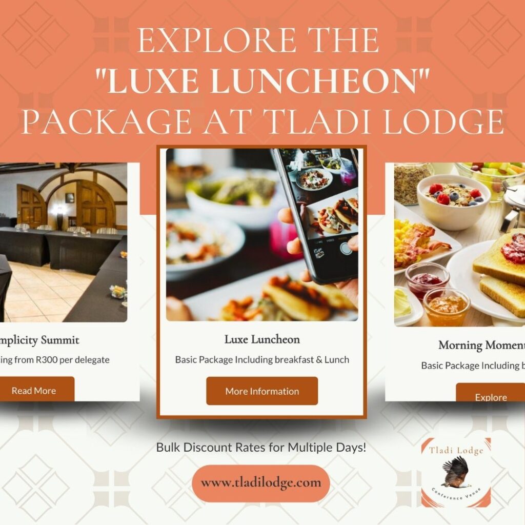 Explore the Luxe Luncheon Package at Tladi Lodge